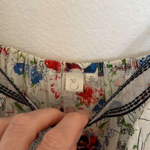 Anthropologie Whimsical Printed Cami – Feminine Coquette Style, XS - Picture 6 of 8